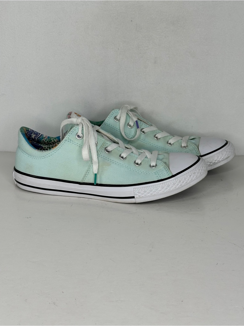 Converse All Star Sea Foam Green Low-Top Canvas Sneakers Activewear Sz 6